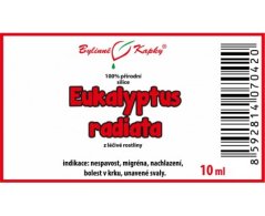 Eukalyptus radiata - 100% přírodní silice (10 ml) - esenciální (éterický) olej