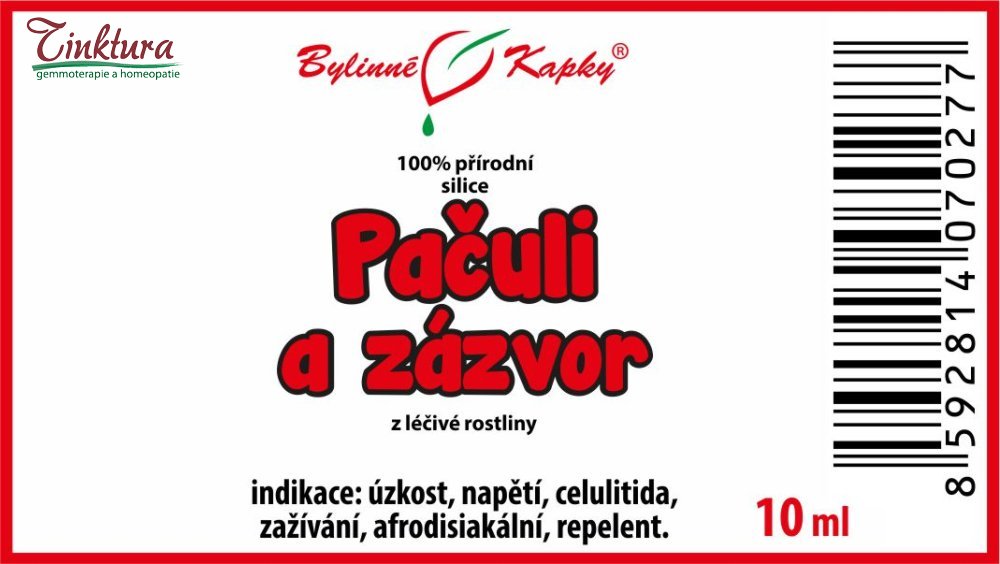 Pačuli (Pachuli) - Zázvor  -  100% přírodní silice (10 ml) - esenciální (éterický) olej