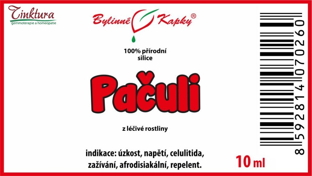 Pačuli  -  100% přírodní silice (10 ml) - esenciální (éterický) olej