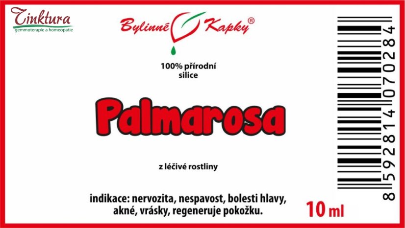 Palmarosa - 100% přírodní silice (10 ml) - esenciální (éterický) olej