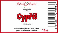 Cypriš - 100% přírodní silice (10 ml) - esenciální (éterický) olej