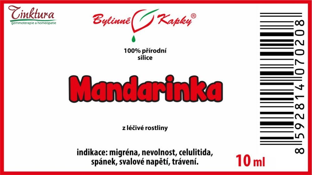 Mandarinka - 100% přírodní silice (10 ml) - esenciální (éterický) olej