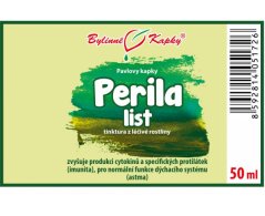 Perila list - bylinné kapky (tinktura) 50 ml - doplněk stravy