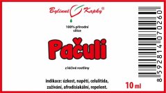 Pačuli  -  100% přírodní silice (10 ml) - esenciální (éterický) olej